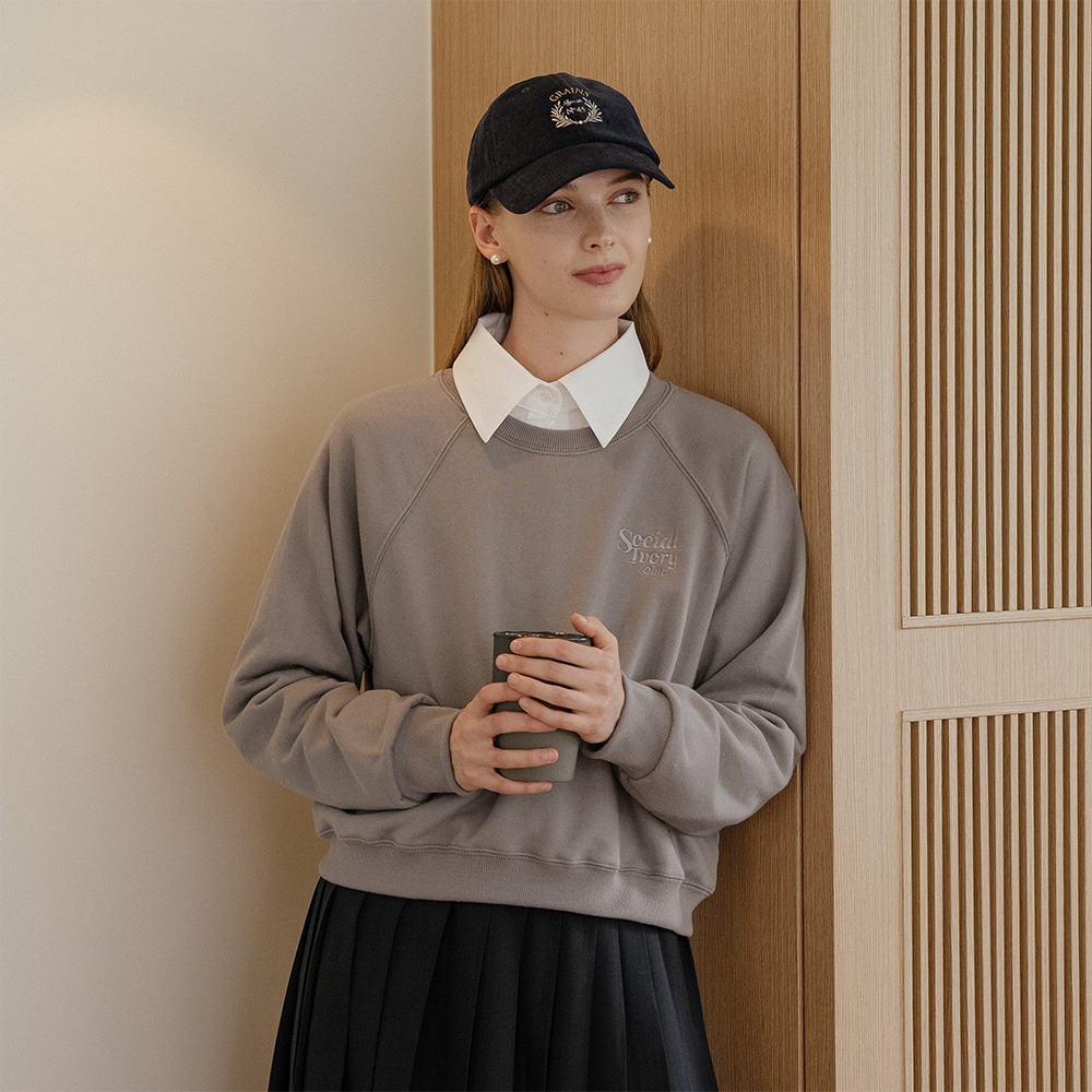 [WOMAN] Essential sweatshirt_Gray